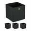 Relaxdays Schwarze Aufbewahrungsbox im 4er Set