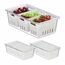 Relaxdays 4052025479206 Lebensmittelaufbewahrungsbehälter Rechteckig Container Transparent, Weiß 4 Stück(e)
