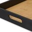Relaxdays 4052025489021 Serviertablett Klassisches Serviertablett Rechteck Schwarz, Holz, 6 image