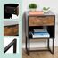 Relaxdays Industrial Bedside Table Nachttisch 1 Schublade(n) Schwarz, Braun, 4 image