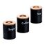 Relaxdays Vorratsdosen-Set Kaffee Tee Zucker Universal-Behälter-Set 1 l Bambus, Silikon, Stahl