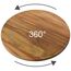 Relaxdays 10051583 Rund Schwarz, Holz, 5 image