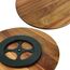 Relaxdays 10051583 Rund Schwarz, Holz, 6 image
