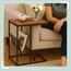 Relaxdays Beistelltisch mit Zeitungsablage C-Form, 2 image