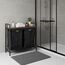 Relaxdays 10052107_8208 Wäschekorb 46 l Rechteckig MDF-Platten, Metall, Polyester Schwarz, Farbe: Schwarz, 3 image