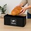 Relaxdays 4052025856571 Brotkasten Rechteckig Beige, Hellbraun Bambus, Metall, Farbe: Beige, Hellbraun, 3 image