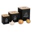 Relaxdays Kartoffel Aufbewahrungsbox Universal-Behälter-Set Bambus, Silikon