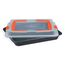 Relaxdays 4052025880026 Backofenrost & Backblech Backofen Rechteckig Karbonstahl, Kunststoff, Farbe: Schwarz, Rot, Transparent