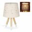 Relaxdays Nachttischlampe Kinder mit Herzen, Farbe: Beige