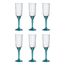 Bormioli Rocco Florian 6 Stück(e) 210 ml Glas Champagnerflöte, Farbe: Blau