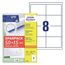 Avery 4782-65 selbstklebendes Etikett Rechteck Permanent Weiß 520 Stück(e)