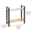 WENKO Lou Eckregal Freistehend Bambus, Metall Schwarz, Holz, 4 image
