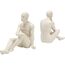 KARE Meditating Man Buchstütze Weiß Polyresin, 3 image