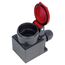 Steffen 56 00058 Steckdose Typ 25 Anthrazit, Rot