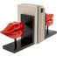 KARE Lips Buchstütze Schwarz, Rot Polyresin, 2 image