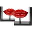 KARE Lips Buchstütze Schwarz, Rot Polyresin, 4 image