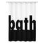 Kleine Wolke Bath Duschvorhang Öse Polyester Schwarz, Weiß