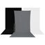 Westcott X-Drop Fotokulisse Einfarbig Schwarz, Grau, Weiß