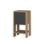 Woody Fashion Ema Nachttisch 0 Schublade(n) Anthrazit, Eiche
