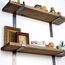 Woody Fashion Lam006 Modulares Regal Wandverteiler Metall, Holz Schwarz, Holz, 5 image
