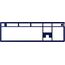 HyperX Alloy Rise Top Plate - Navy Blue Oberer Tastaturrahmen, Farbe: Navy