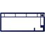 HyperX Alloy Rise 75 Top Plate - Navy Blue Oberer Tastaturrahmen, Farbe: Navy