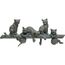 KARE Cats Life Gaderobe Wand-montiert 4 Haken Blau, Bronze