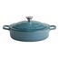 APS-Germany 88314 Bräter 3 l Eisenguss, Edelstahl, Farbe: Blau, Rot