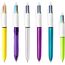 BIC 4 Colours Schwarz, Blau, Cyan, Grün, Hellgrün, Orange, Pink, Violett, Rot, Gelb Clip-on-Einziehkugelschreiber Medium 6 Stück(e), 2 image