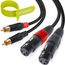 Bemero BAC2544-600BK 2x XLRf - 2x RCAm 6m Audio-Kabel 2 x XLR (3-pin) 2 x RCA Schwarz, 2 image