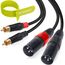 Bemero BAC2545-600BK 2x XLRm - 2x RCAm 6m Audio-Kabel 2 x XLR (3-pin) 2 x RCA Schwarz, 2 image