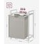 Vasagle BLH101W01 Wäschekorb 65 l Rechteckig Stoff, MDF-Platten, Oxford, Stahl Cremefarben, Weiß, Farbe: Cremefarben, Weiß, 5 image