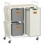 Vasagle BLH202G01 Wäschekorb 100 l Spanholzplatte, Stoff, Stahl Beige, Cremefarben, Grau