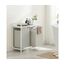 Songmics BLH201W01 Wäschekorb 92 l Rechteckig MDF-Platten, Oxford, Stahl Weiß, 3 image