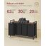 Vasagle BLH401B01 Wäschekorb 140 l Rechteckig Stoff, MDF-Platten, Oxford, Stahl Schwarz, Braun, 4 image