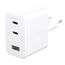 PanzerGlass empower™ by ® Turbo 70W Ladegarät inkl. 2 x USB-C + USB-A | EU Anschluss | Silber Weiß