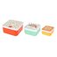 Furber. F-170488750 Lebensmittelaufbewahrungsbehälter Rechteckig Set Blau, Orange, Gelb 3 Stück(e)