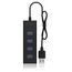 ICY BOX IB-HUB1409-U3, Type-A zu USB 3.2 Gen 1 to 4-Port Type-A Hub, Aluminium, black, 5 image