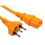 Furber. F01169 Stromkabel Orange 5 m C13-Koppler T12, Farbe: Orange, Länge: 5 m