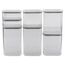Furber. F01323 Lebensmittelaufbewahrungsbehälter Quadratisch Container 2 l Transparent, Weiß 7 Stück(e), Farbe: Transparent, Weiß