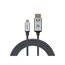 ONIT F01629 Videokabel-Adapter 2 m USB Typ-C DisplayPort Schwarz, Grau, Farbe: Schwarz, Grau, Länge: 2 m