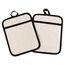 FTM F02505 Handschutz Küchenhandschuhe Beige Baumwolle, Leinen