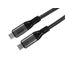 ONIT F02928 USB Kabel USB4 Gen 2x2 1 m USB C 80 Gbit/s 240 W Schwarz, Grau, Farbe: Schwarz, Grau, Länge: 1 m, 2 image
