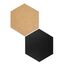 Securit FB-CB-HEX Pinnwand Feste Pinnwand Schwarz, Braun Kork, Metall