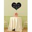 Securit FB-HEART Kreidetafel Schwarz Melamin, Harz, Velcro