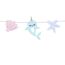 PartyDeco Girlande Narwal, Mix, 1m