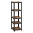 Songmics GLR037B01 Regal Regalboden Freistehend MDF-Platten, Stahl Schwarz, Braun