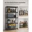 Songmics GLR040B11 Regal Regalboden Freistehend Spanholzplatte, Stahl Schwarz, Braun, 4 image