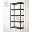 Songmics GLR040B11 Regal Regalboden Freistehend Spanholzplatte, Stahl Schwarz, Braun, 5 image