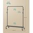 Songmics HSR131B01 Gaderobe Bodenstehend 4 Haken Schwarz, 5 image